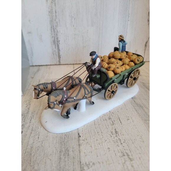 Dept 56 56591 Harvest Pumpkin Wagon Heritage village xmas accessory - Picture 3 of 10
